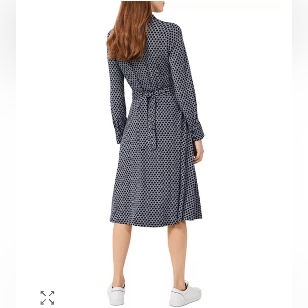 Hobbs London Aretha Rope Print Midi Shirt Dress NWOT - Picture 2 of 9